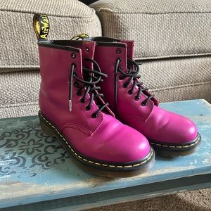 fushia pink doc martens